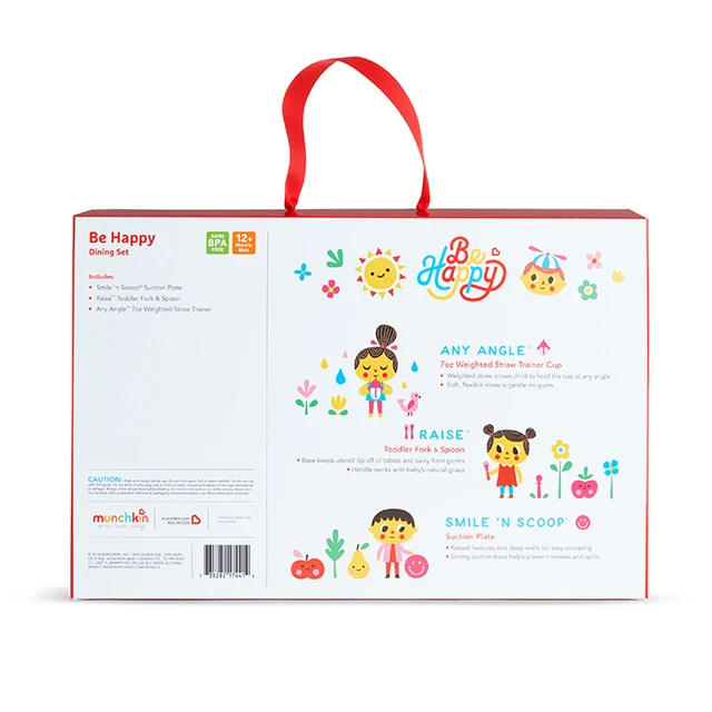 Be Happy Toddler Dining Set with Suction Plate, Cup and Utensils