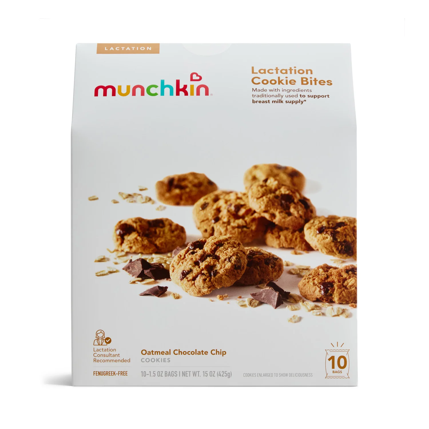 Milkmakers Oatmeal Chocolate Chip Lactation Cookie Bites, 10 Single Serve Bags