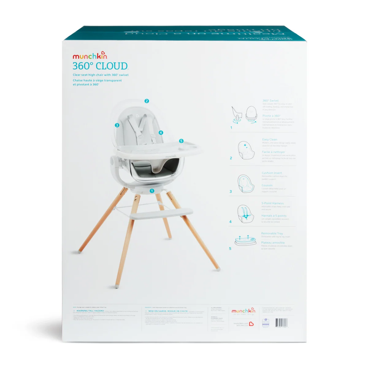 360° Cloud™ drejelig høj stol til babyer og småbørn