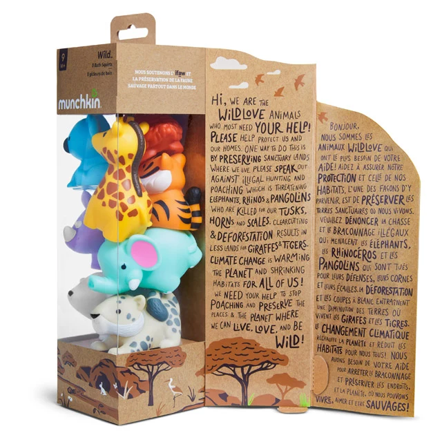 Wild™ Bath Squirts Set of 8 Floating Animal Bath Toys