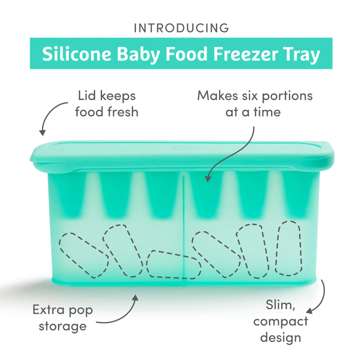 Munchkin Silicone Baby Food Freezer Tray for Homemade Popsicles