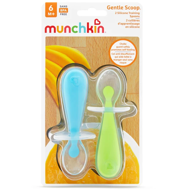 Gentle Scoop Silicone Training Spoons 2 Pack for Babies 6+ Months