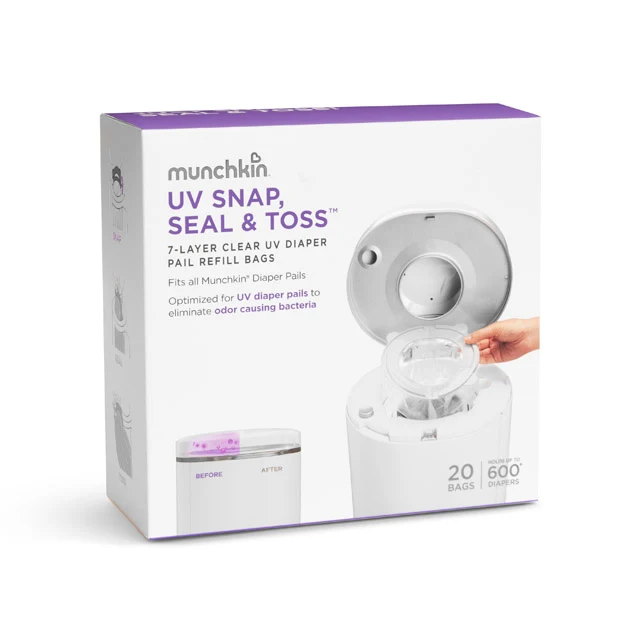 Recharges de sacs pour poubelle à couches UV Snap, Seal & Toss™, lot de 20