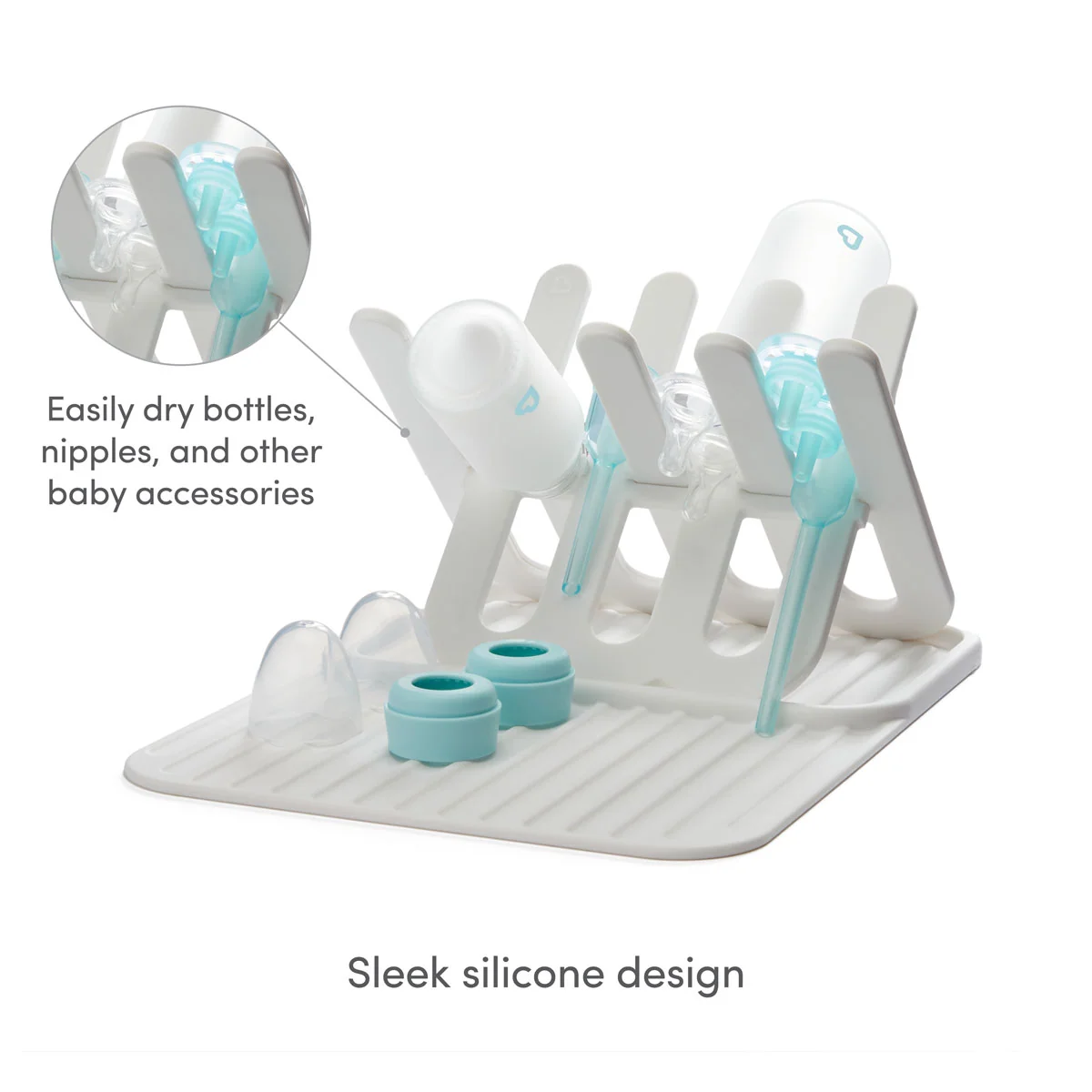 Silicone Drying Rack and Mat That Folds Flat