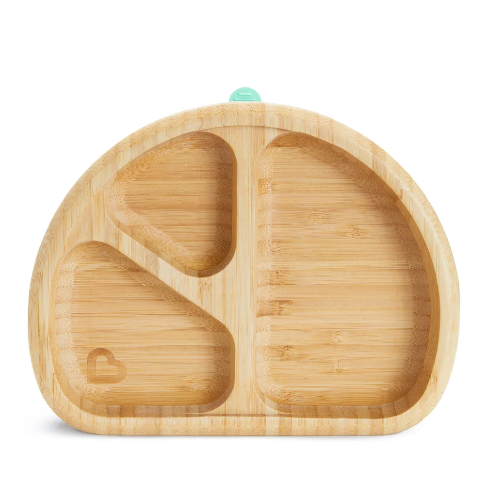 Bambou™ Divided Toddler Plate with Suction Base, Bamboo Dinnerware