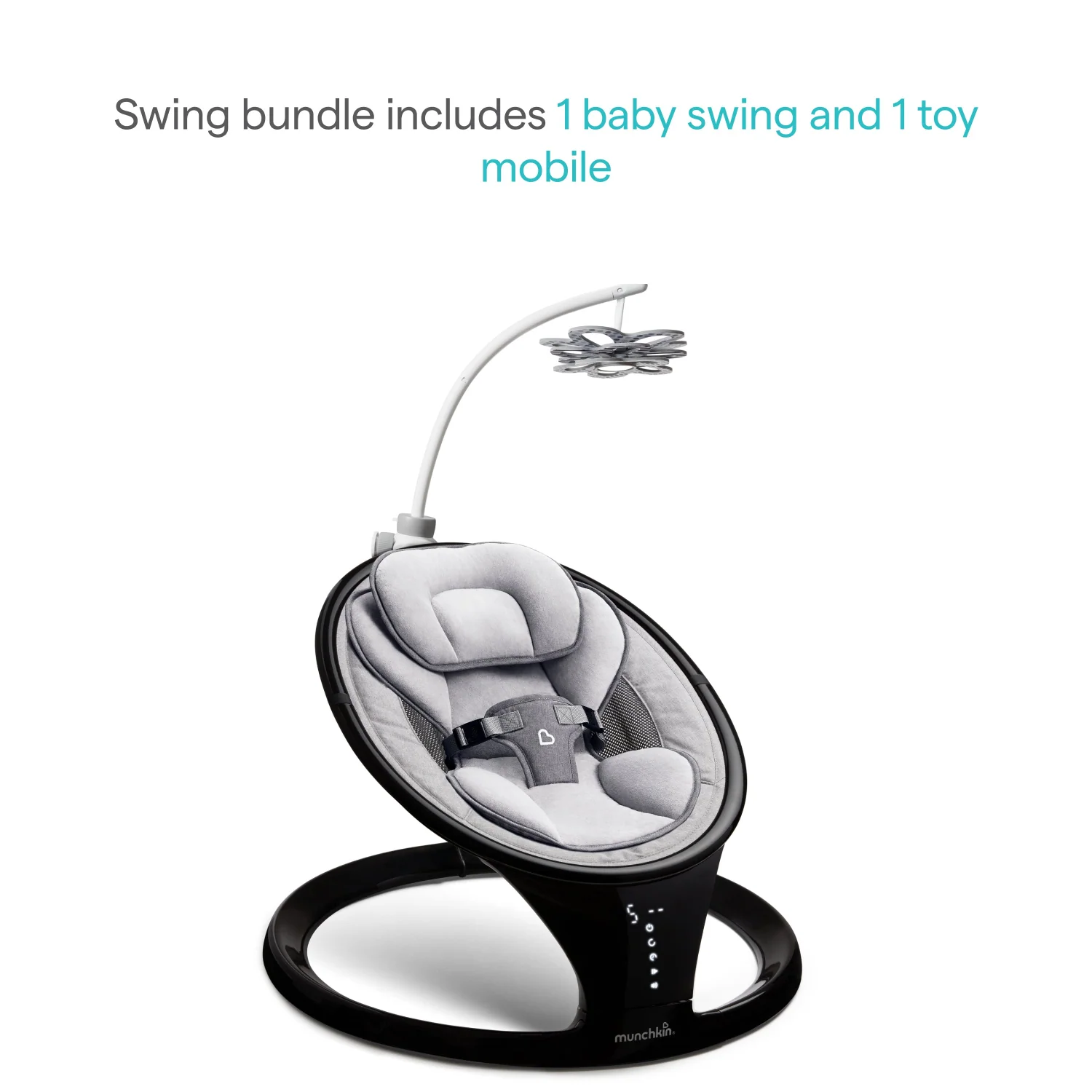 Munchkin Swing with Baby Bloom Mobile Set for Infants