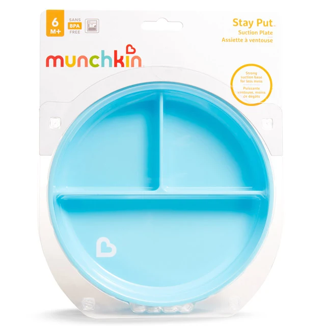 Stay Put Suction Plate with Deep Sides for Baby and Toddler Meals