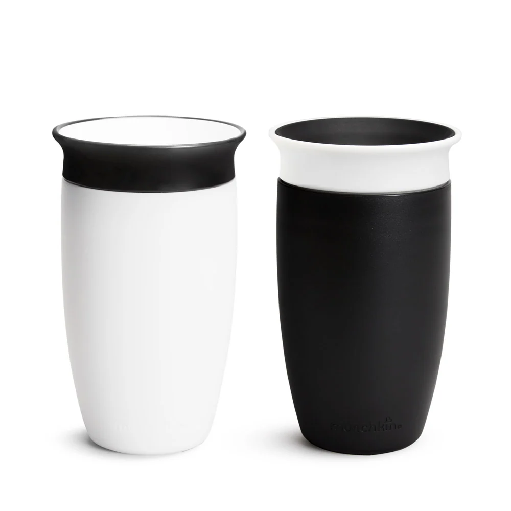 Miracle® 360° Black & White Sippy Cup, 10oz, 2pk