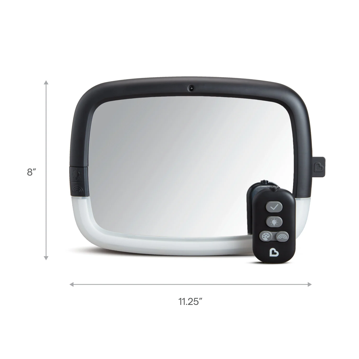 Night Light Baby In-Sight Pivot Car Mirror with Glare-Free LED Lights