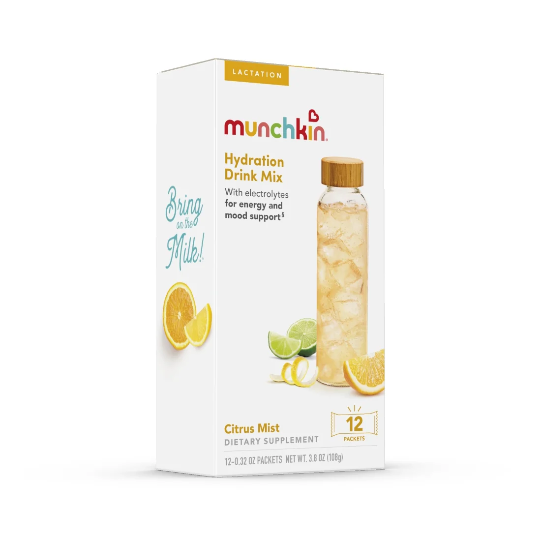 Munchkin Hydration Drink Mix for Pregnancy and Breastfeeding, Citrus Mist