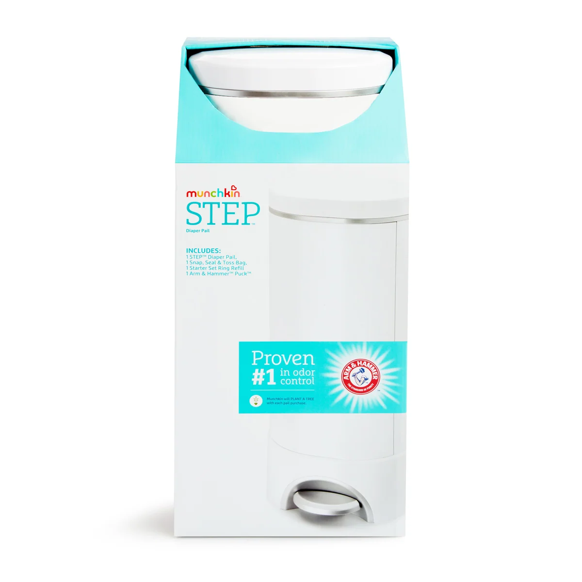 Cubo para pañales Step™ con control de olores Arm & Hammer