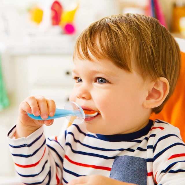 Gentle Scoop Silicone Training Spoons 2 Pack for Babies 6+ Months