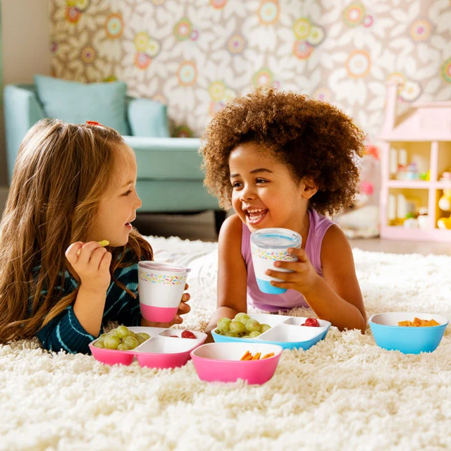 Splash Sprinkle 6-Piece Baby Dining Set with Plates Bowls and Cups