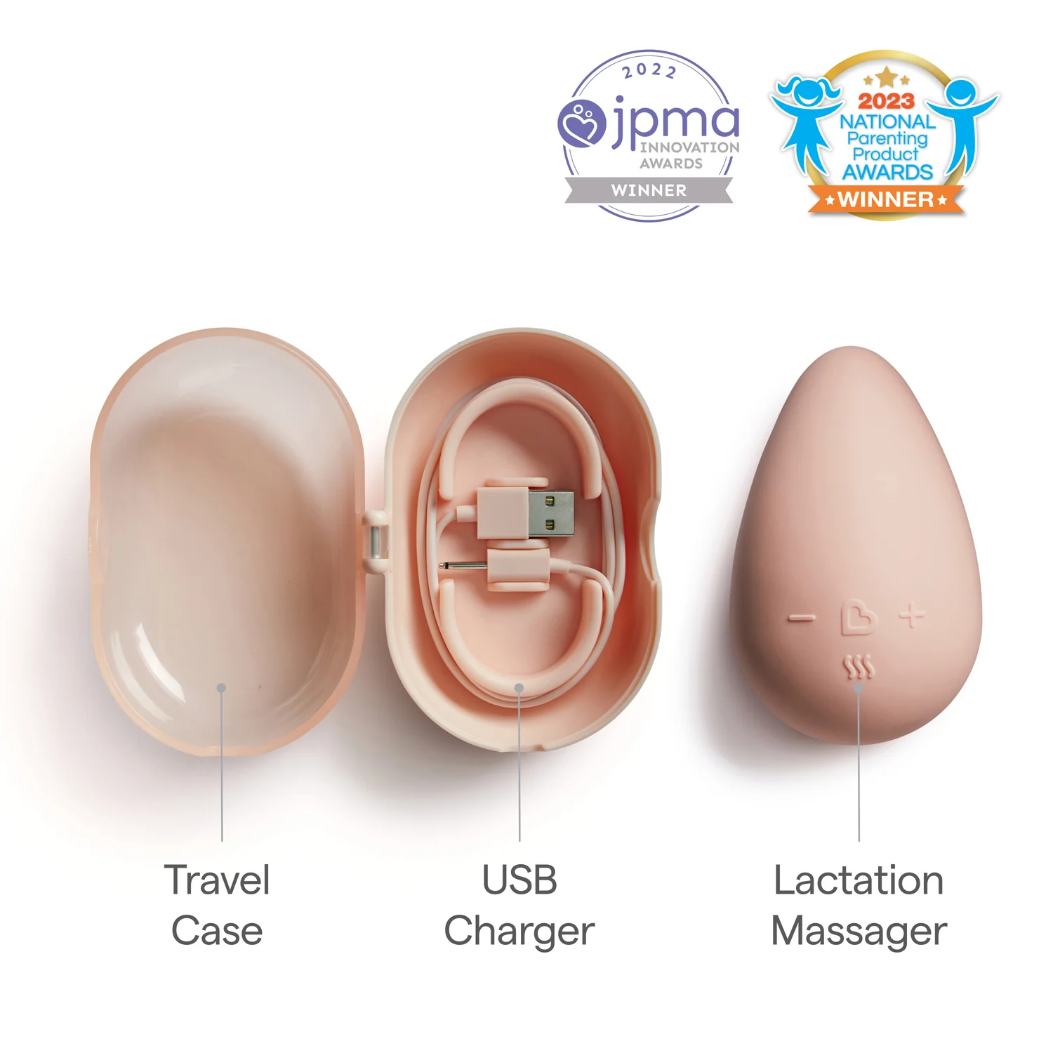 Warm Touch Lactation Massager with Heat and 3 Vibration Levels