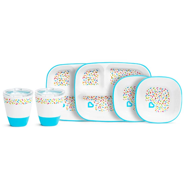 Splash Sprinkle 6-Piece Baby Dining Set with Plates Bowls and Cups