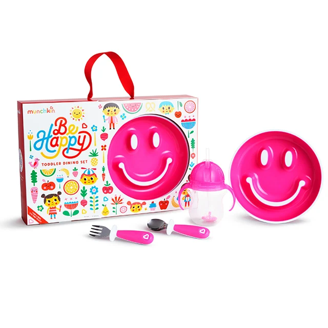 Be Happy Toddler Dining Set with Suction Plate, Cup and Utensils