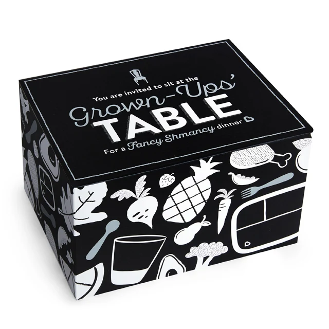 Set Makan Balita Grown-Ups Table Splash 7 Bagian dengan Peralatan Makan Baja