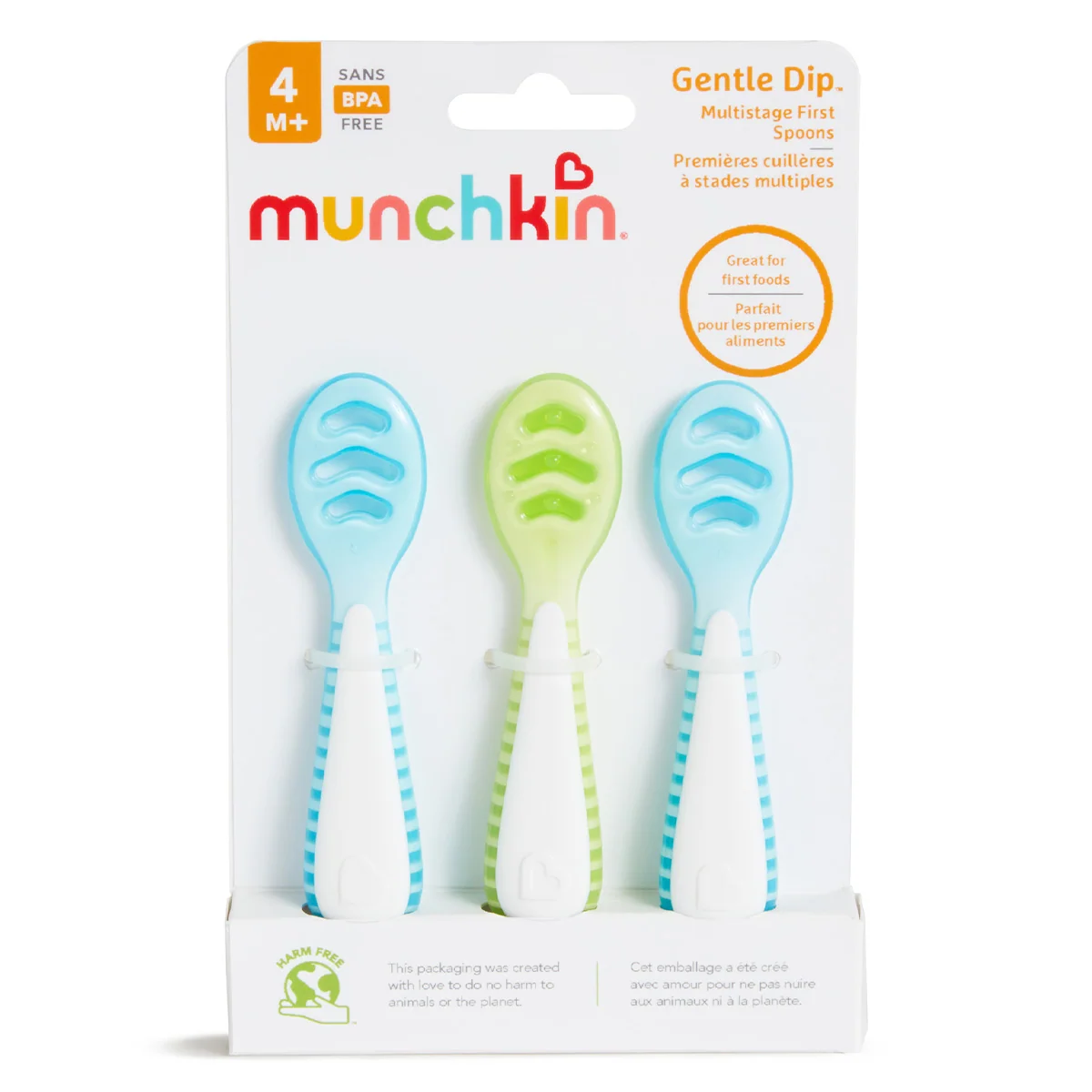 Gentle Dip babyers første skeer, 3-pak til baby-led weaning
