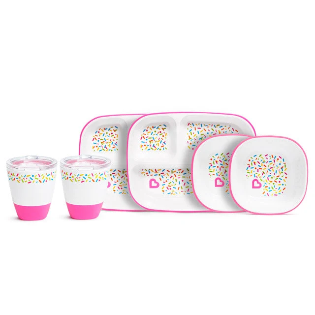 Splash Sprinkle 6-Piece Baby Dining Set with Plates Bowls and Cups