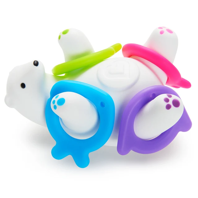 Arctic Polar Bear Bath Toy with Ring Toss and Stacking Play