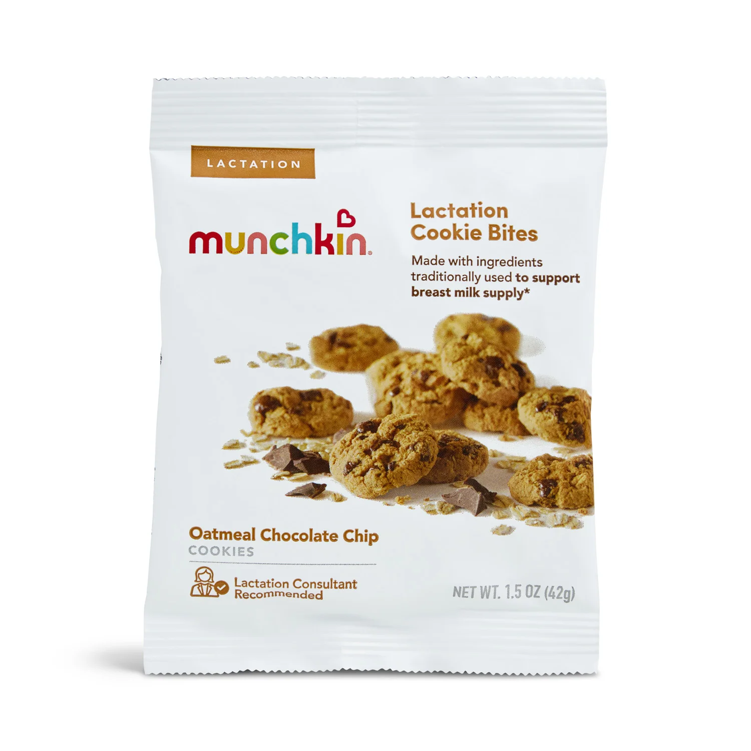 Milkmakers Oatmeal Chocolate Chip Amme-cookie-bidder, 10 enkeltportioner
