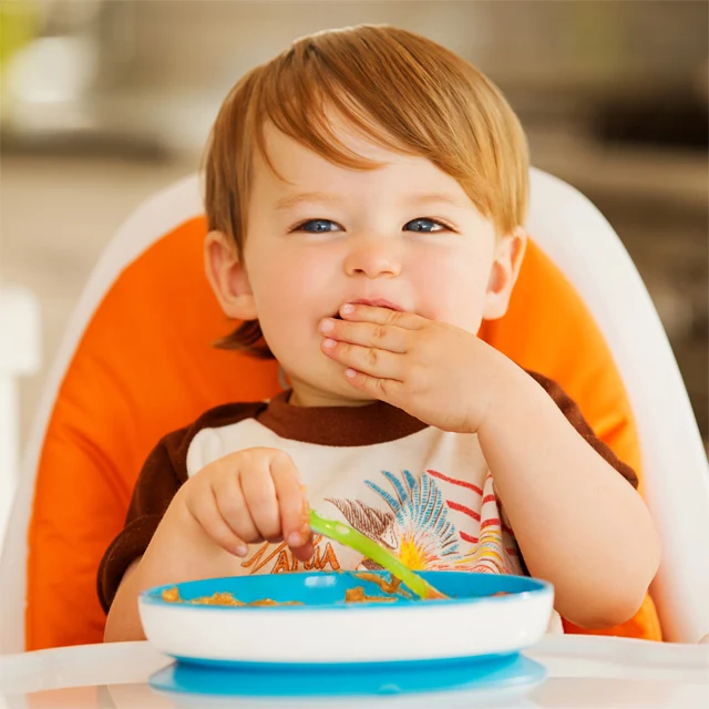 Stay Put Suction Plate with Deep Sides for Baby and Toddler Meals