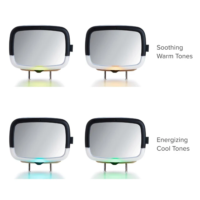 Night Light Baby In-Sight Pivot Car Mirror with Glare-Free LED Lights