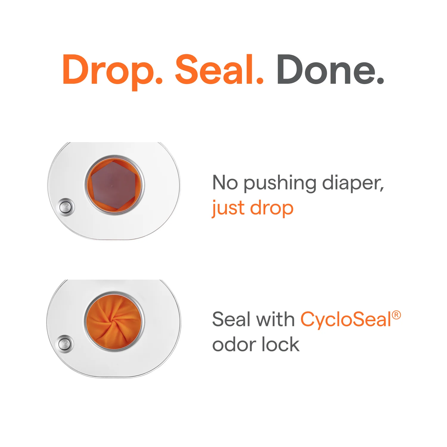 CycloSeal® Step Pro™ blöjhink med dubbel luktkontroll