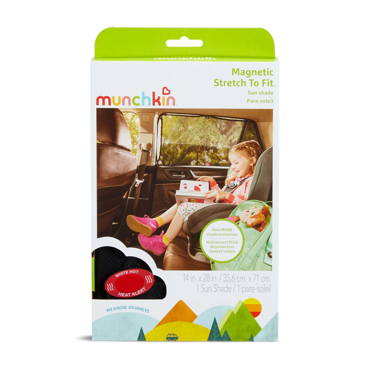 Munchkin 磁吸伸縮式大型車窗遮陽簾