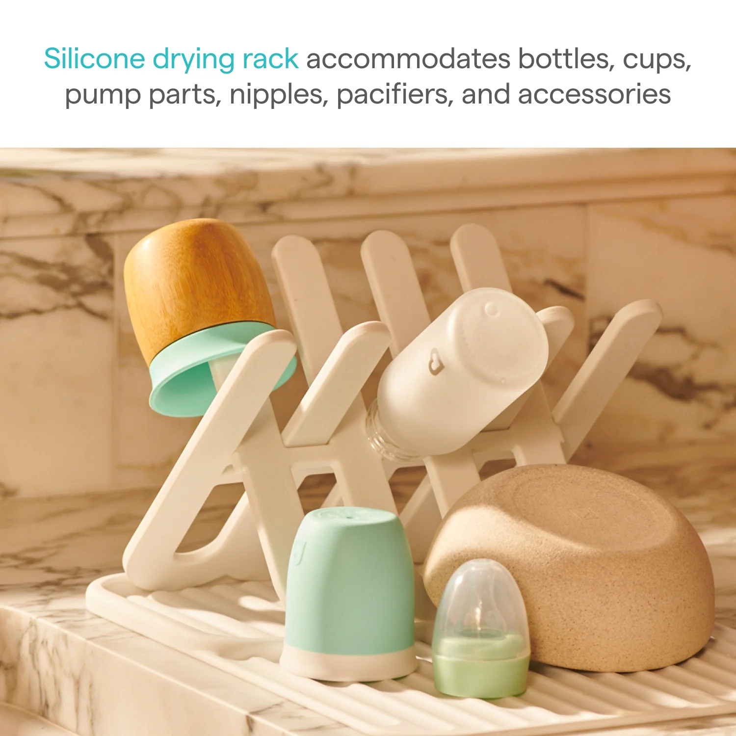 Silicone Drying Rack and Mat That Folds Flat