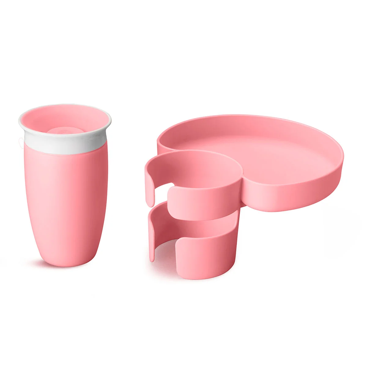 Munchkin Miracle-mugg och bilsätesbricka för kladdfritt snackande