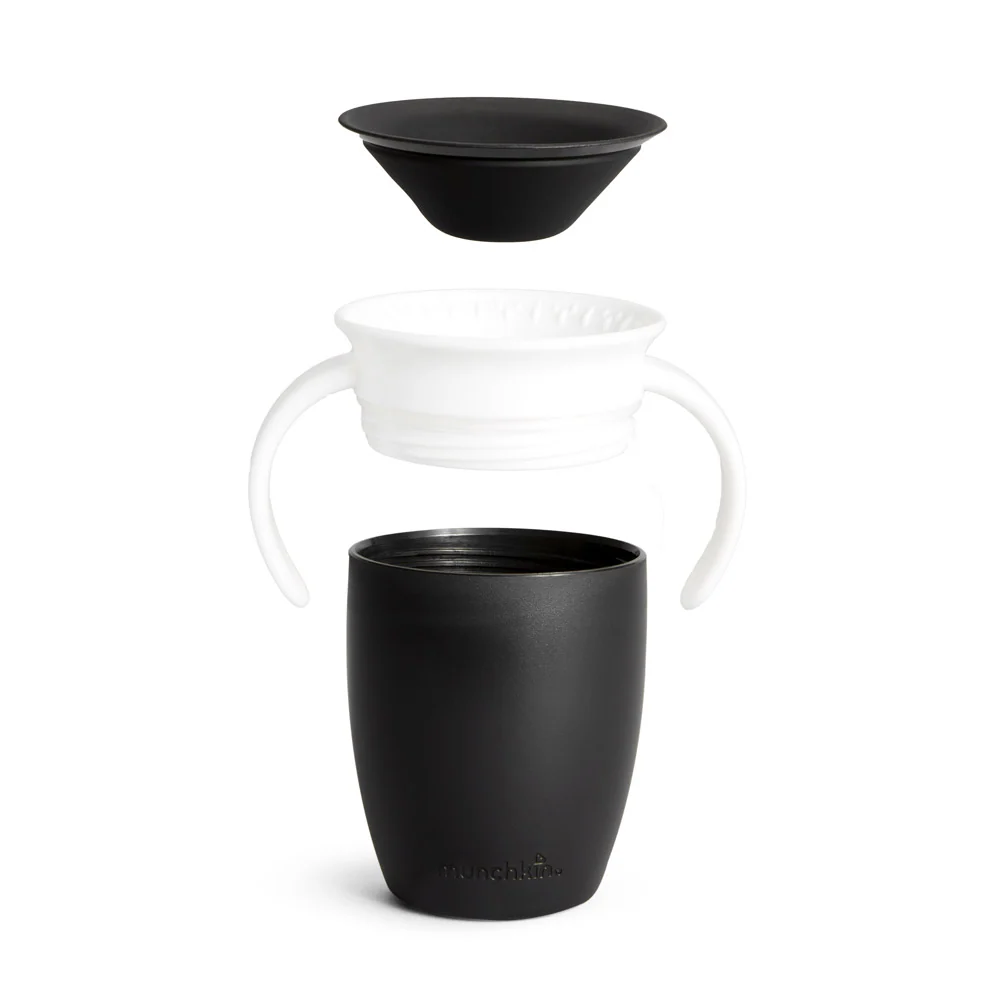 Tasse d'apprentissage Miracle® 360° Noir & Blanc, 7oz, lot de 2