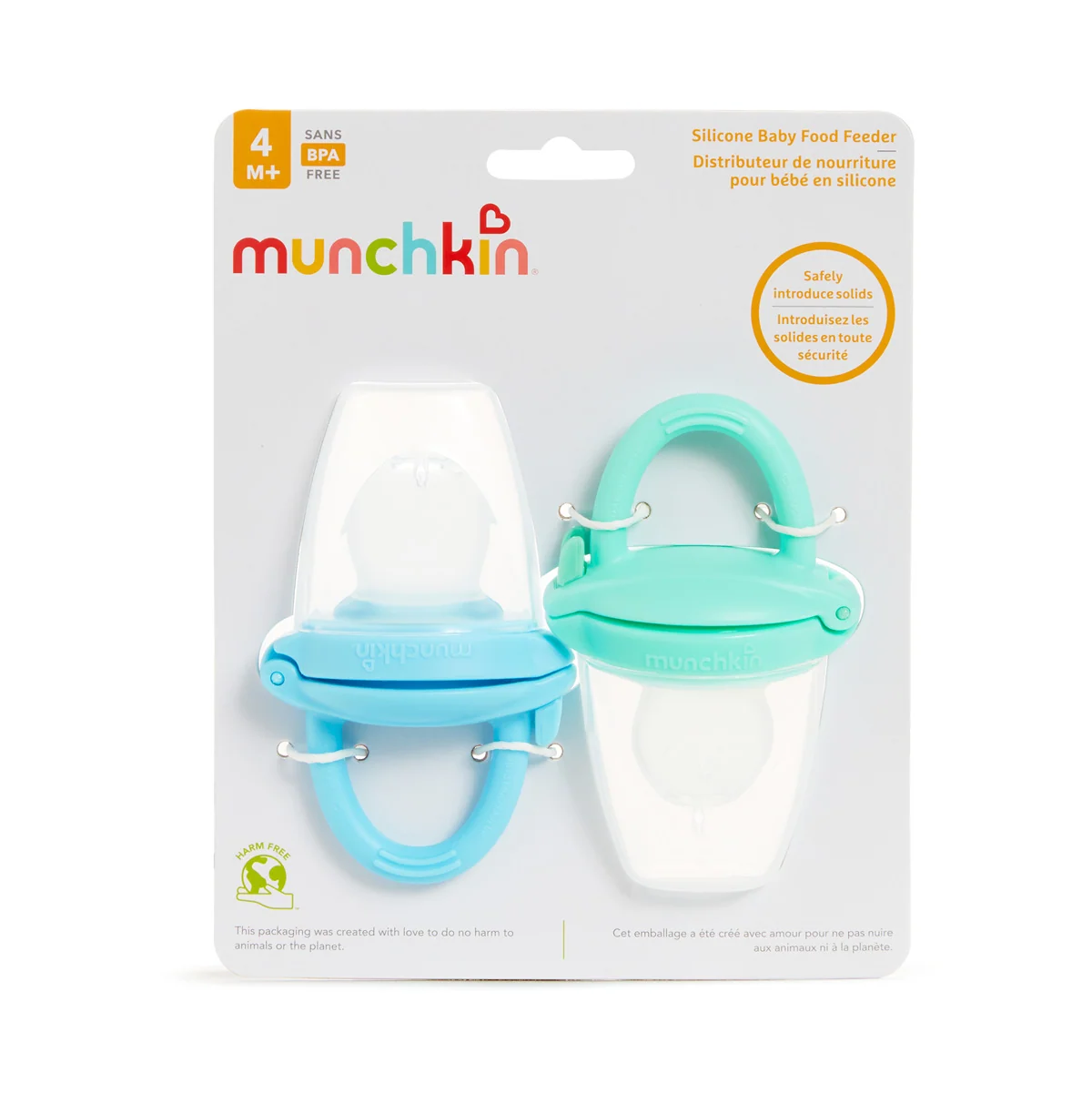Silicone Baby Food Feeder, 2-Pack for Purees and Soft Solids