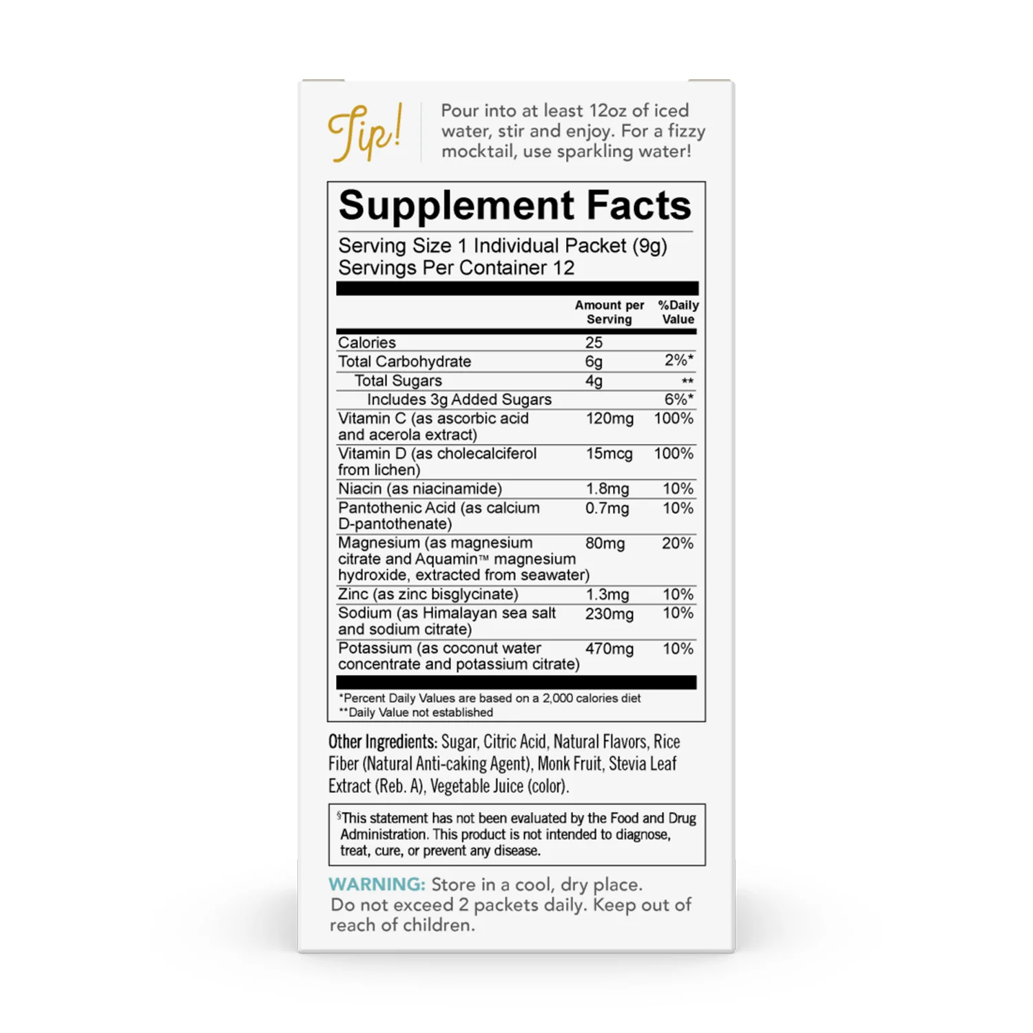 Munchkin Hydration Drink Mix for Pregnancy and Breastfeeding, Citrus Mist