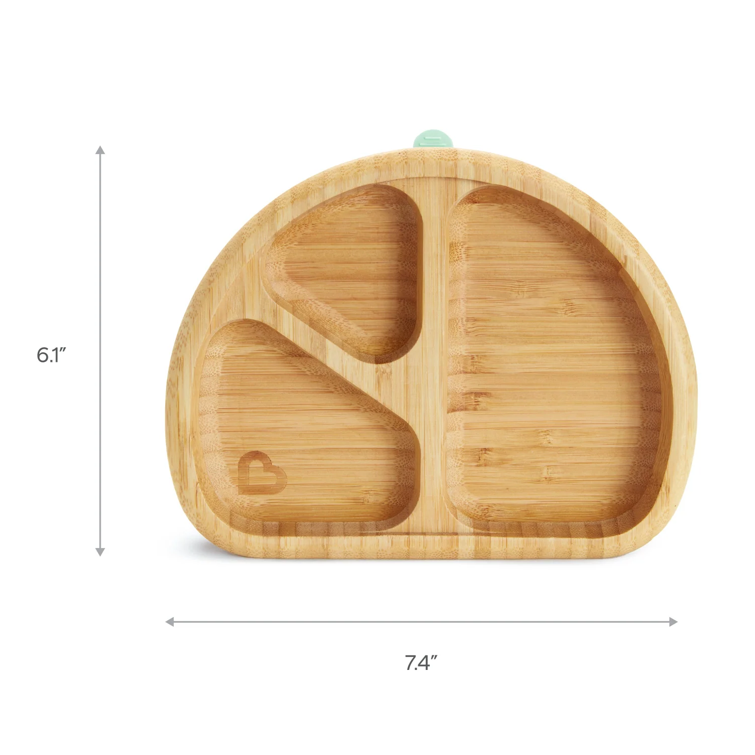 Bambou™ Divided Toddler Plate with Suction Base, Bamboo Dinnerware