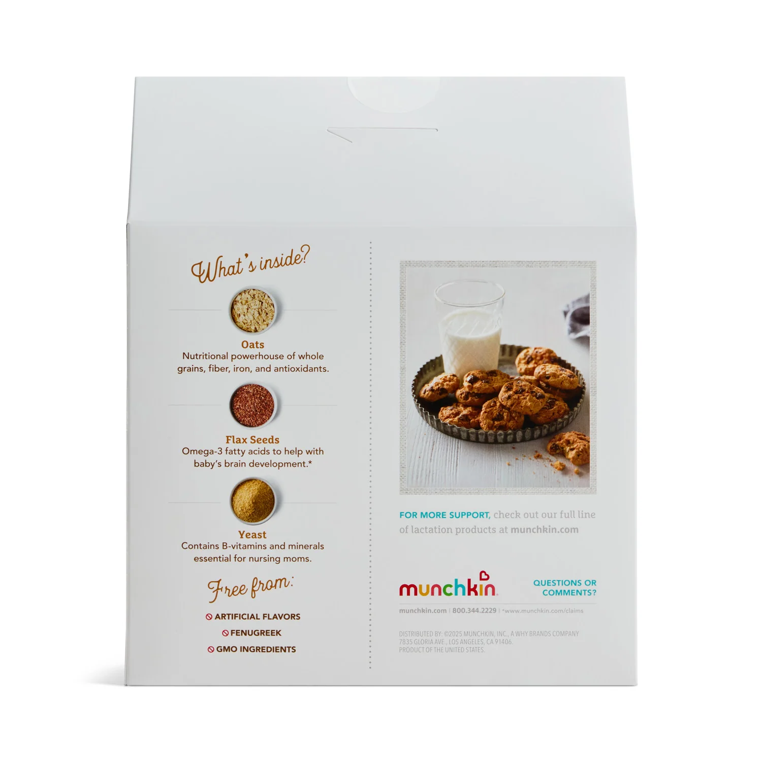 Milkmakers Oatmeal Chocolate Chip Amme-cookie-bidder, 10 enkeltportioner