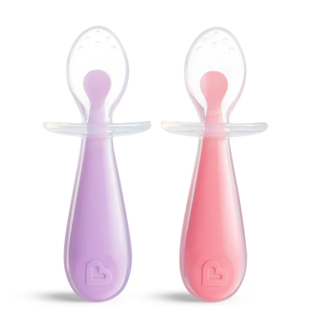 Gentle Scoop Silicone Training Spoons 2 Pack for Babies 6+ Months