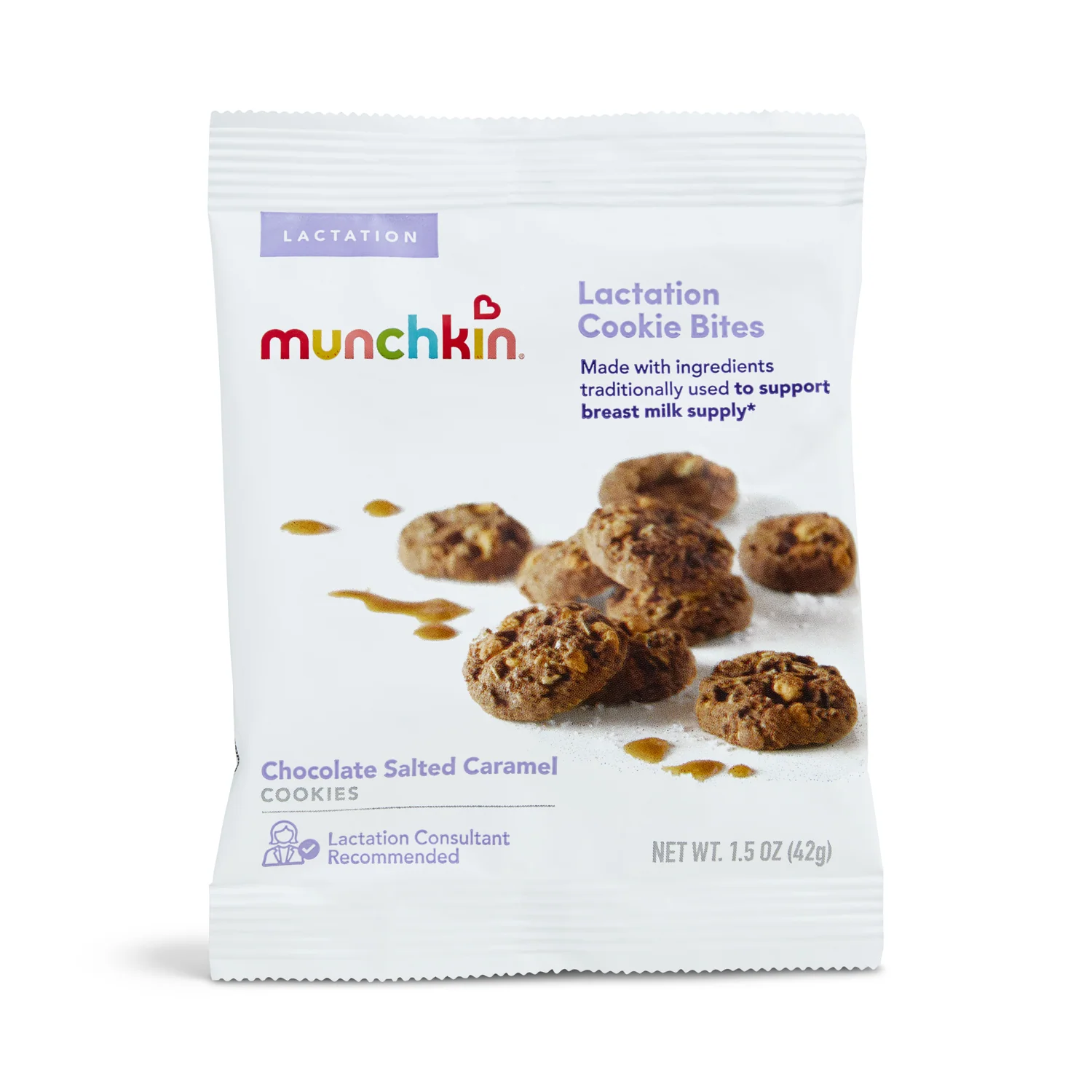 Milkmakers Chocolate Salted Caramel Lactation Cookie Bites, 10 Single Serve Bags