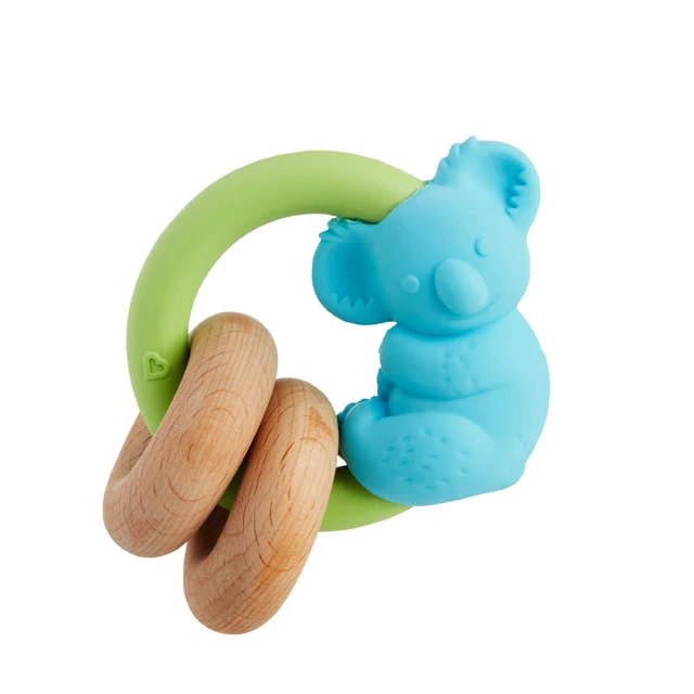 WildLove Koala Natural Wooden Teether with Silicone for Babies