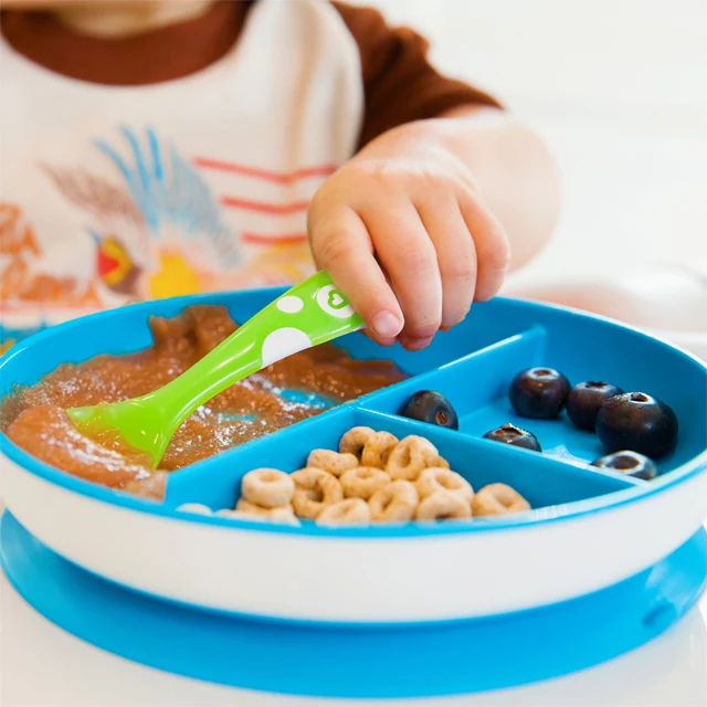 Stay Put Suction Plate with Deep Sides for Baby and Toddler Meals