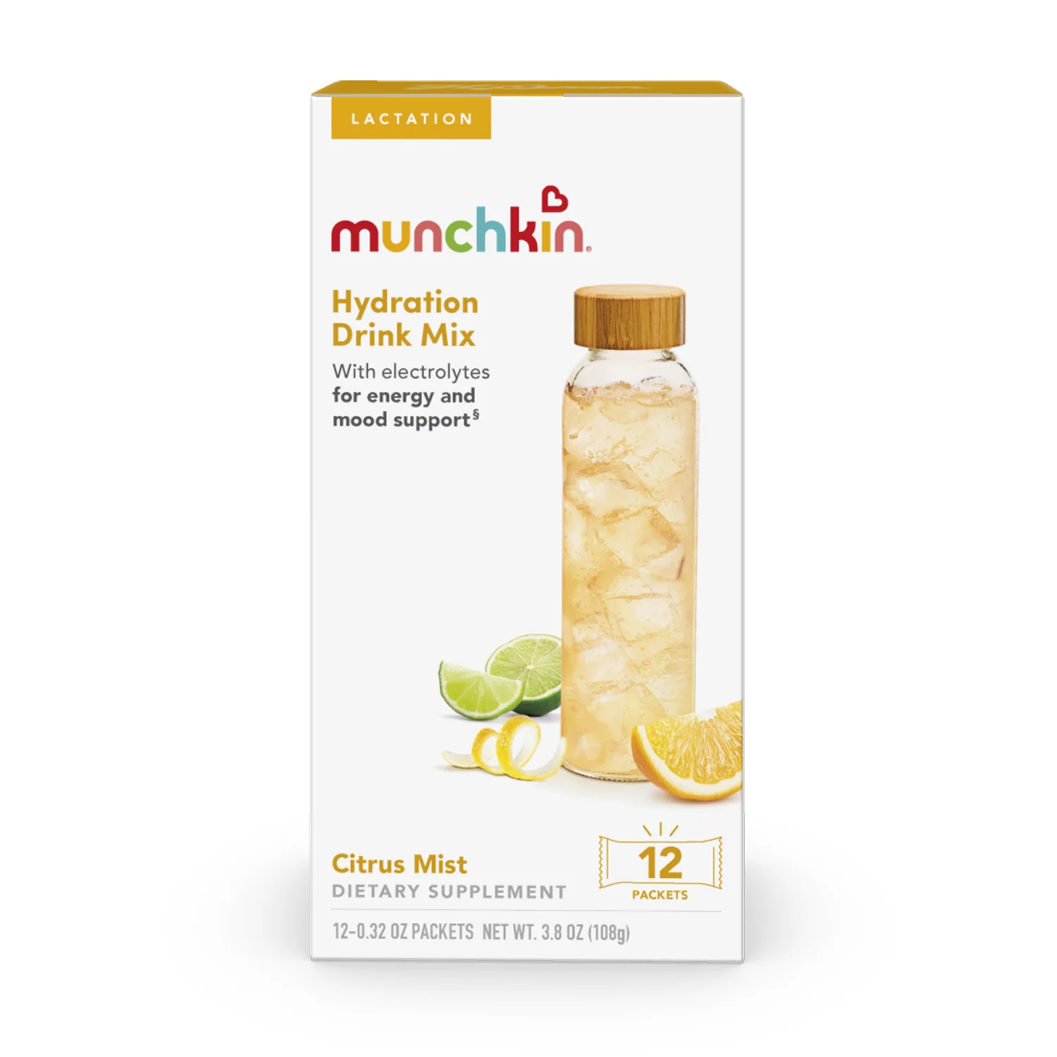Munchkin Hydration Drink Mix for Pregnancy and Breastfeeding, Citrus Mist