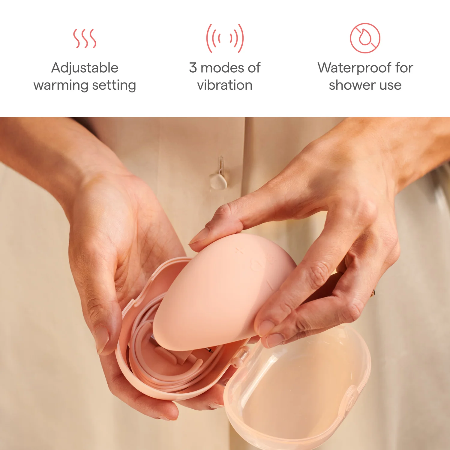 Warm Touch Lactation Massager with Heat and 3 Vibration Levels