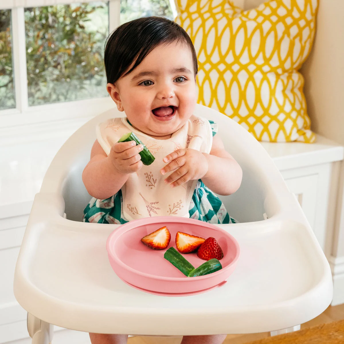 C’est Silicone! Infant Self-Feeding Set with Suction Plate Bowl and Spoon