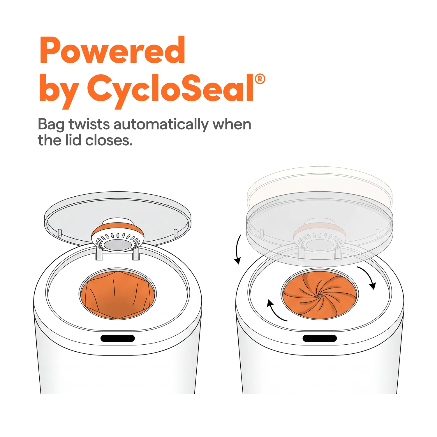 CycloSeal Touch Free Pro blöjhink presentpaket med refiller och puck