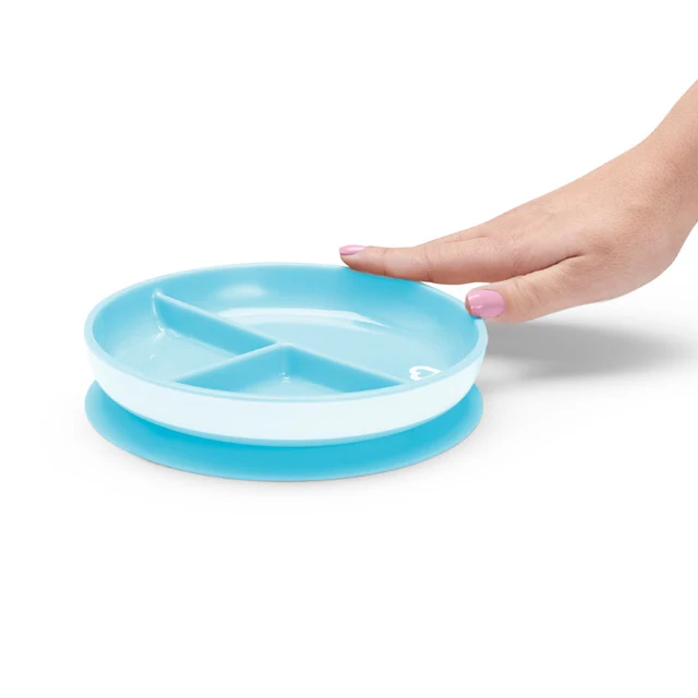 Stay Put Suction Plate with Deep Sides for Baby and Toddler Meals