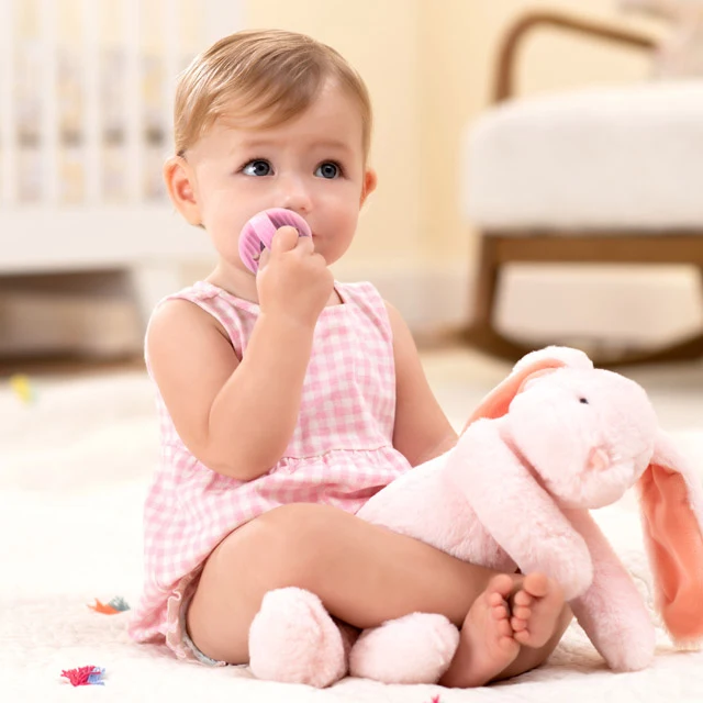 Sili-Soothe & Teethe Silicone Pacifier & Teether, 2 Pack for Babies 3+ Months