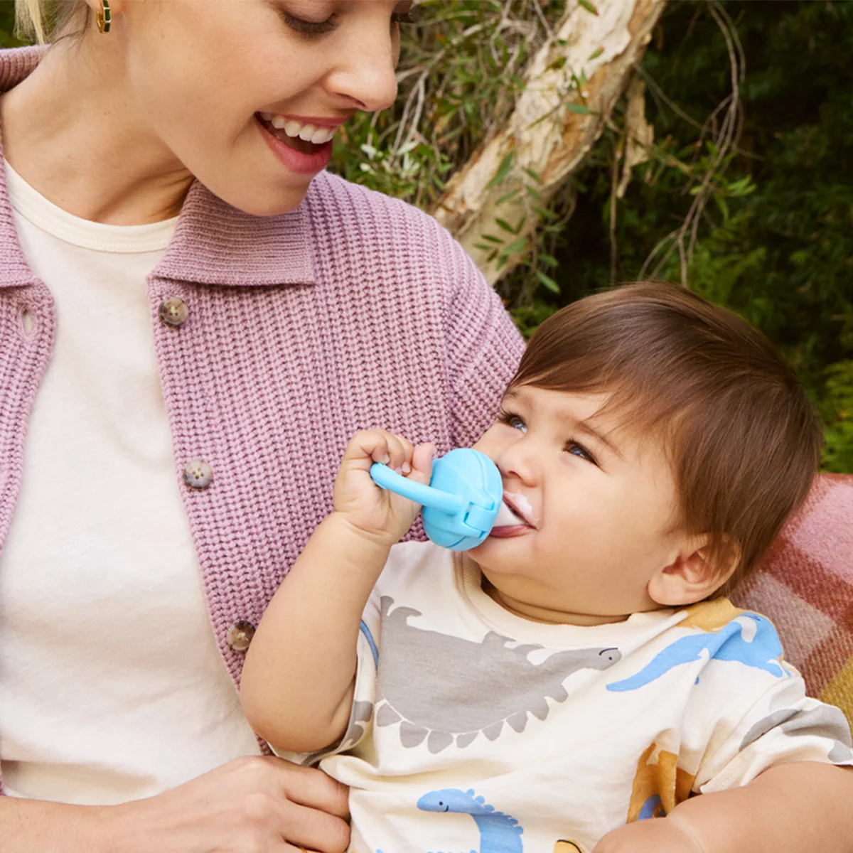 Silicone Baby Food Feeder, 2-Pack for Purees and Soft Solids