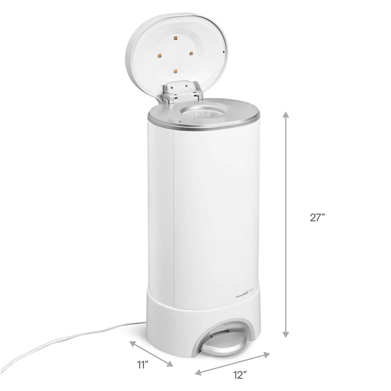 LED UV Dezenfeksiyon ve Kendinden Sızdırmaz Sistemli Munchkin UV Bebek Bezi Kovası