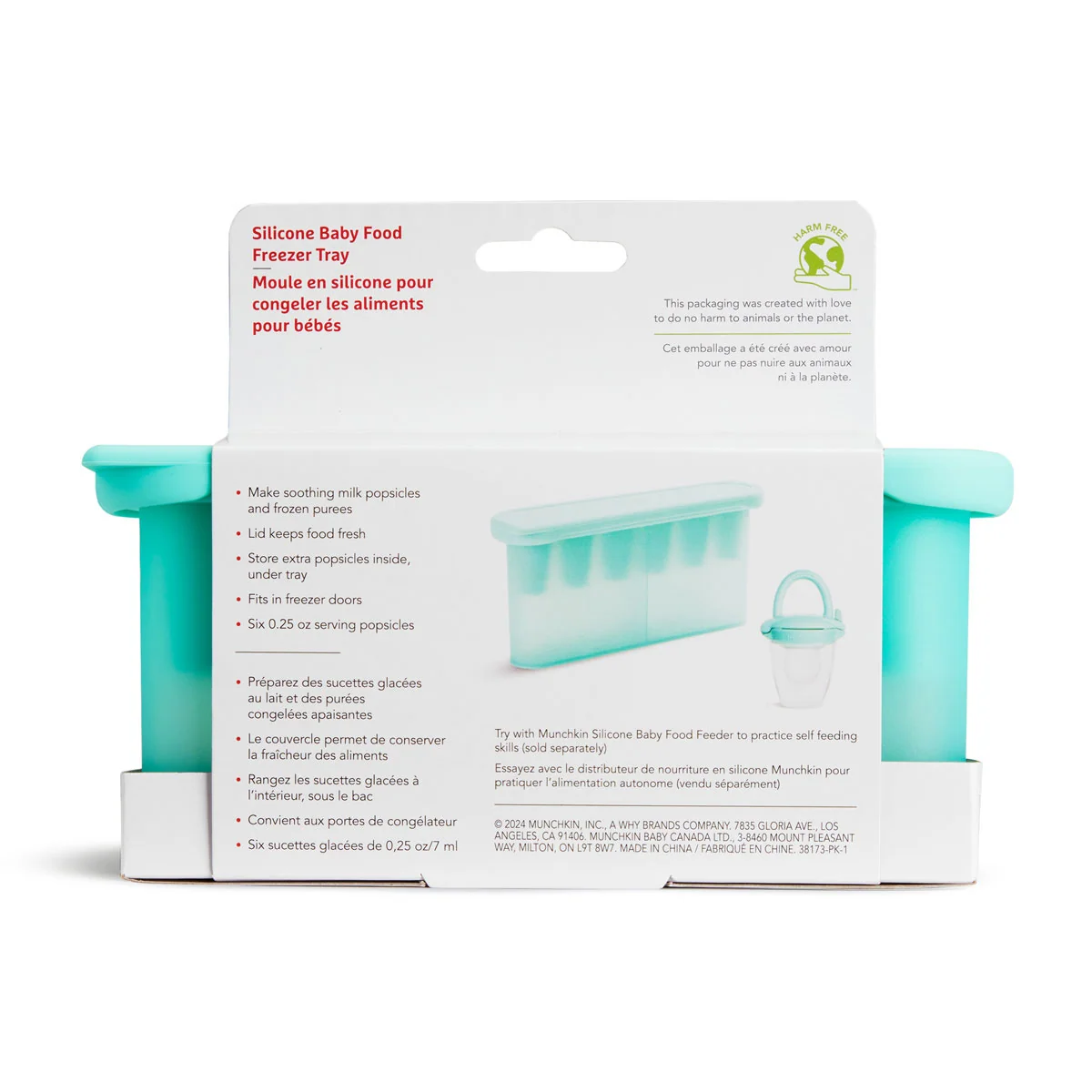 Munchkin Silicone Baby Food Freezer Tray for Homemade Popsicles