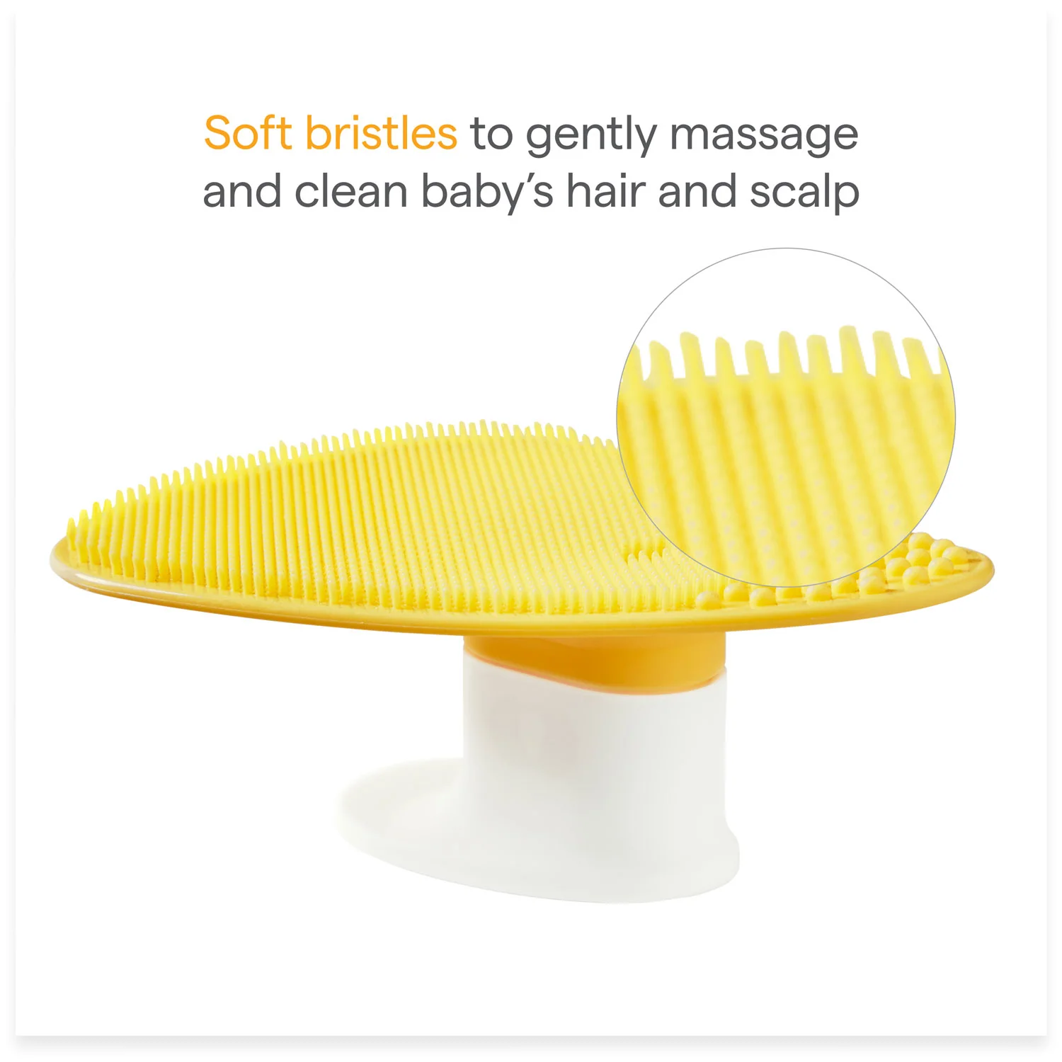 Munchkin Squeeze & Scrub Silicone Brush with Soap Dispenser for Bathtime
